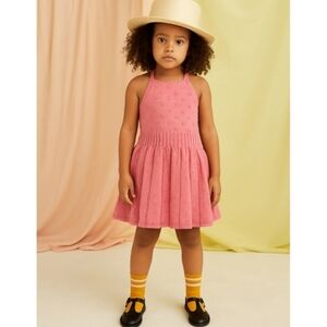 MISHA AND PUFF POPCORN CROCHET KNIT SKATER DRESS